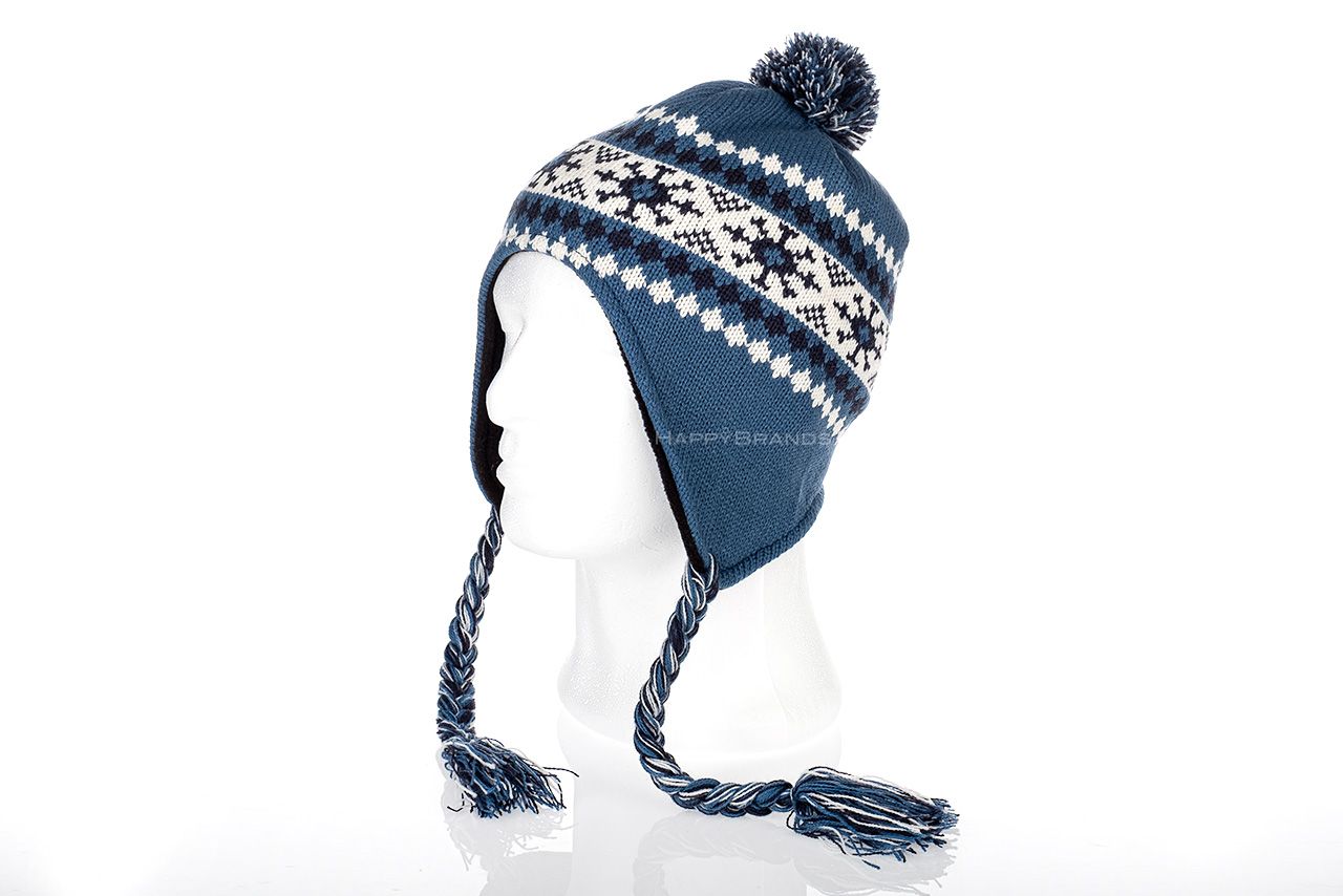 ᐅ Mutze Beanie Mit Ohrenklappen Fransen Fleece Bommel Im Eigenen Design Streuartikel Kundengeschenke Eventartikel Happy Brands