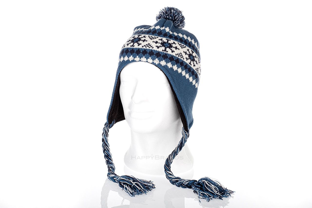 ᐅ Mutze Beanie Mit Ohrenklappen Fransen Fleece Bommel Im Eigenen Design Streuartikel Kundengeschenke Eventartikel Happy Brands