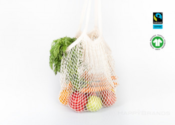 GOTS Netzeinkaufstasche aus Bio Baumwolle Werbemittel Fairtrade