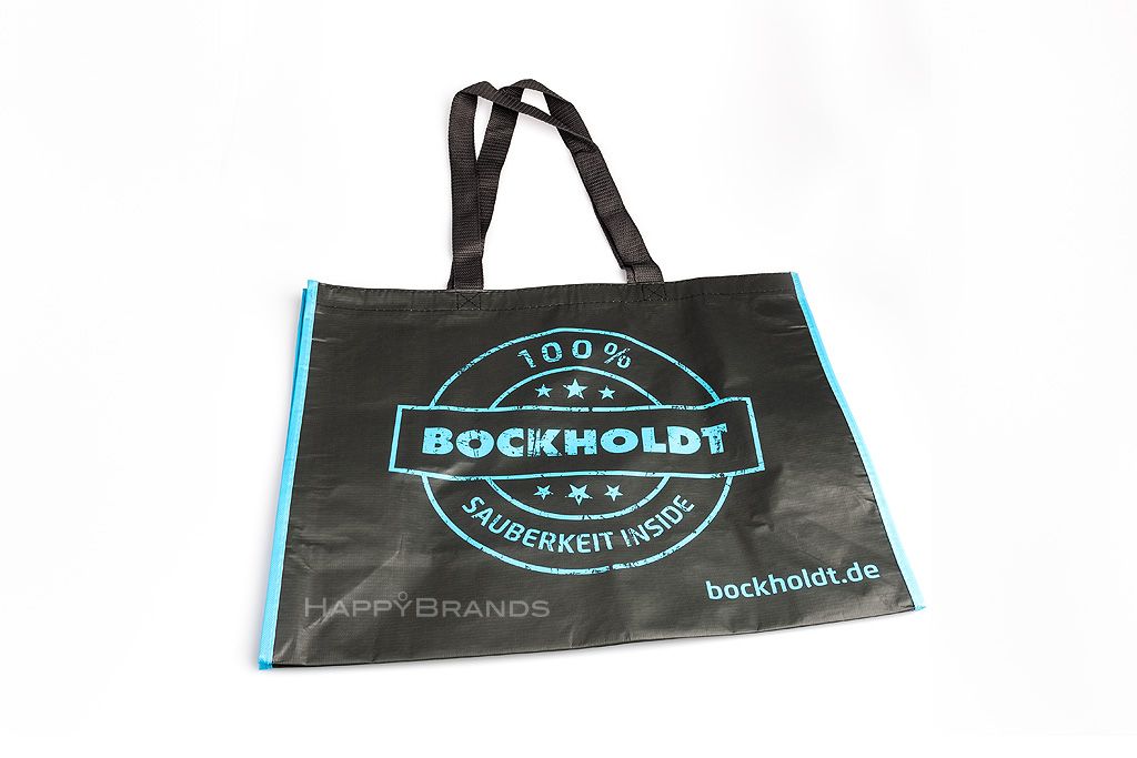 ᐅ Recycling Einkaufstasche RPET Tasche bedrucken mit Firmenlogo Werbedruck  - HAPPY BRANDS