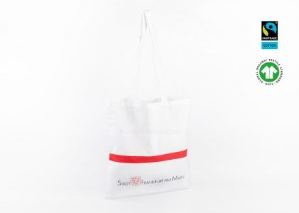 Borsa in cotone organico stampato con logo aziendale