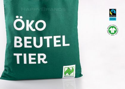 Borsa shopping biologica stampata con logo
