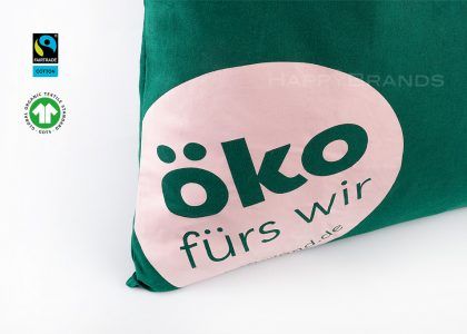 Borsa in tessuto organico stampato con logo aziendale