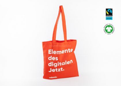 Borsa in tessuto organico in colore Pantone