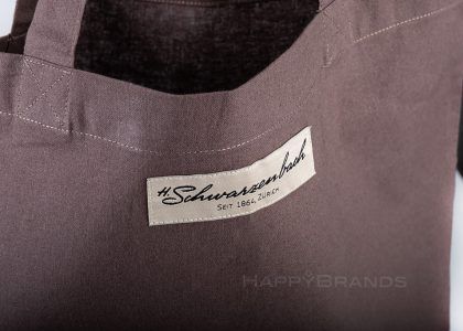 Etichetta etichetta patch nome azienda logo shopper shopping