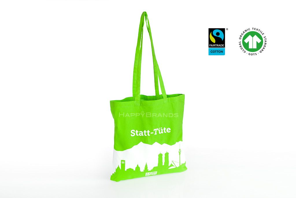 FAIRTRADE cotton bags fabric bags manufacturer producer as merch advertising material giveaways HAPPY BRANDS