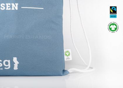 Borsa da palestra ecologica, borsa da palestra, in cotone biologico, produzione GOTS