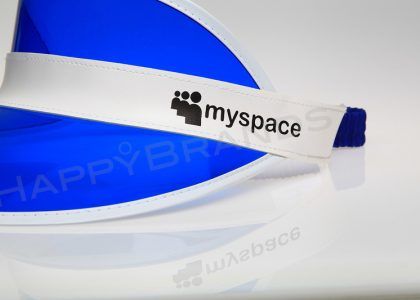 Sun visor-label-with-advertising