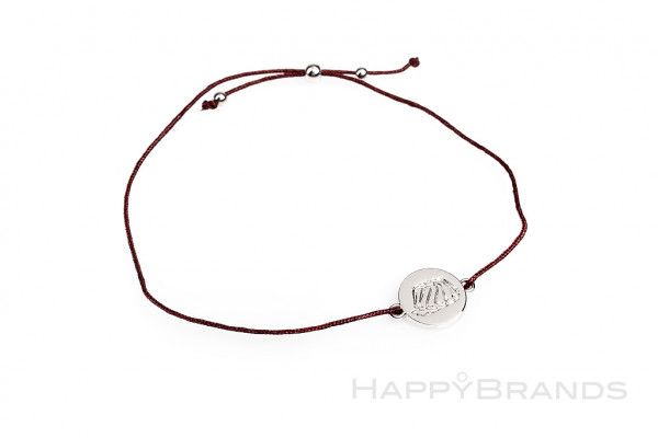 Textile wristband with logo engraving