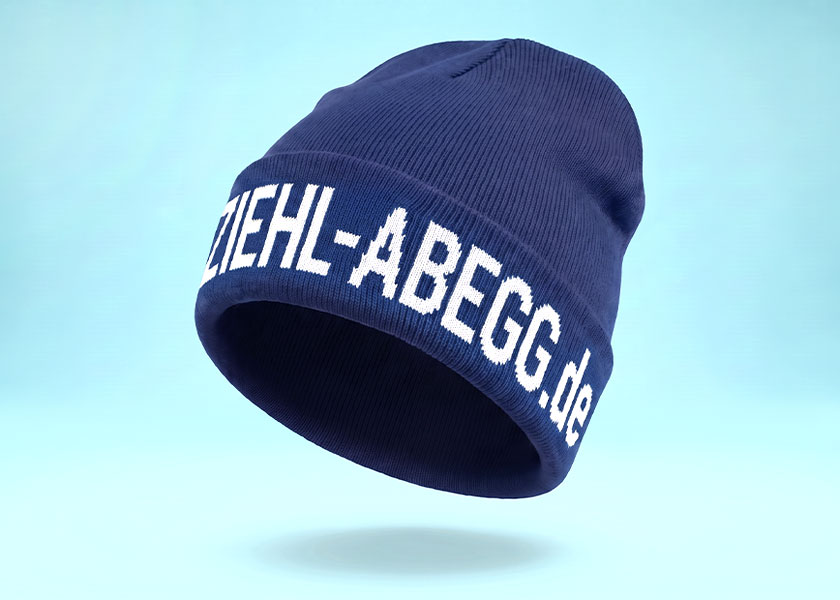 verschiedene-mützen-beanis-als-werbemittel-blau Werbebeanie mit Firmenlogo