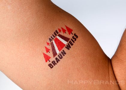 Washable company tattoo in your own design 1024