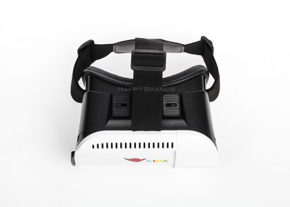 Top view of digital glasses as merchandising