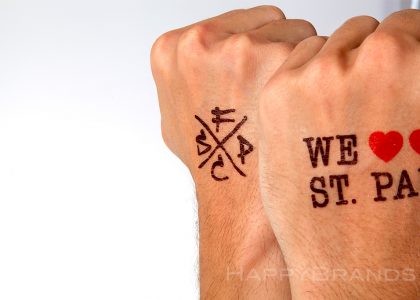 Fun tattoos with band logo or band name