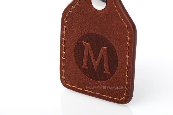 Customer gift leather keychain with company logo
