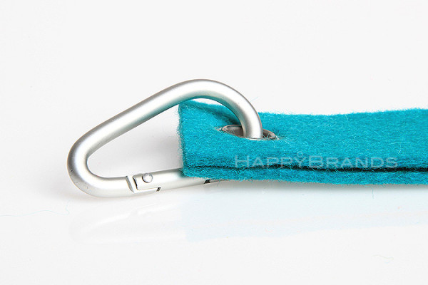 Trade fair giveaway keychain with carabiner