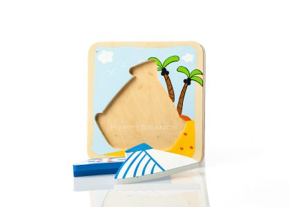 Oggetto ricompensa del gioco puzzle in legno
