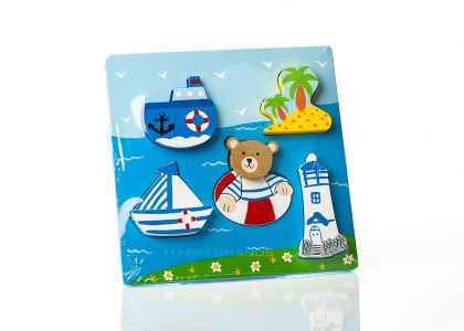Regalo pubblicitario puzzle in legno plug-in