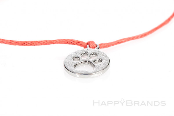 Textile bracelets with logo pendant sandblasted 1024