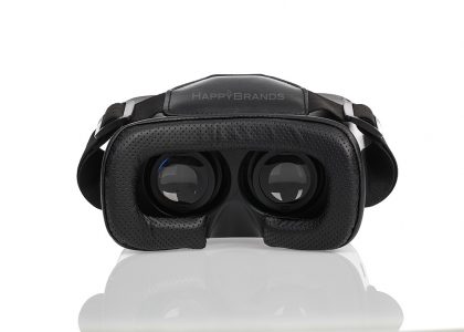 Rear view of virtual reality glasses as an incentive