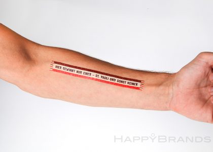 Advertising tattoo printed with company name 1024