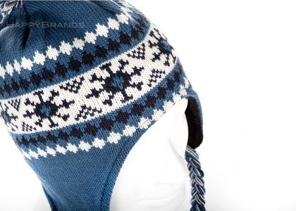 Werbe-Muetze Werbe-Beanie Mit Ohrenschuetzern In Wunschfarbe Pantone