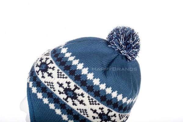Wollmuetze Strickbeanie mit Ohrklappen Werbeartikel Merchandise