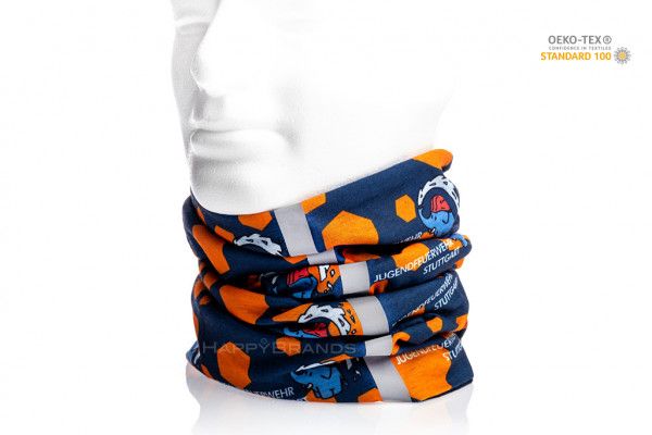 Få den reflekterande multi-scarf barns runda halsduk tillverkad i två lager