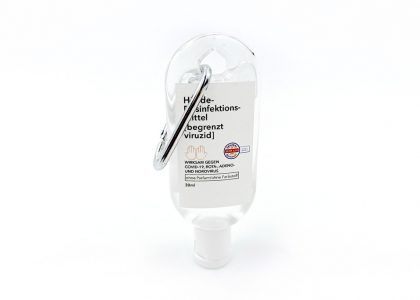 Giveaway-Hand-Desinfektionsgel-Karabinerhaken-30ml