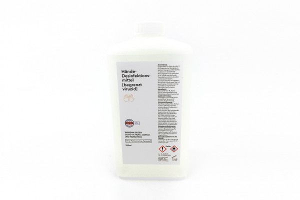 Hand disinfectant printed with company name 500ml