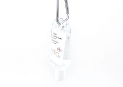 Haende-Desinfektionsmittel-mit-Werbelogo-Karabiner-Haken-30ml