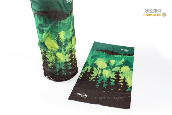 RPET ögla halsduk ögla scarf med logotyp tryckt reklamobjekt