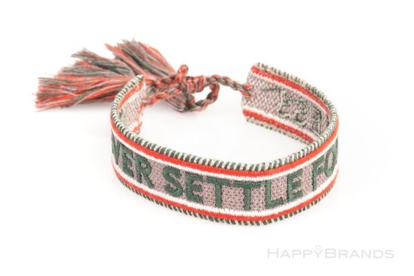 Merch gewebtes Canvas-Armband mit Sticklogo, Werbe -Motiv oder -Slogan als Kundenpraesent