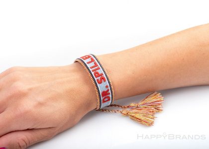 Braccialetti in tessuto intrecciato di merchandise realizzati con il tuo design come articolo omaggio