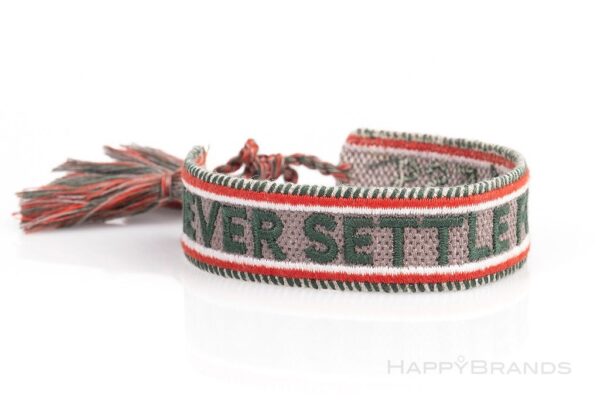 Werbemittel gewebte-Ibiza-Armbaender mit Werbe Stick-Logo, -Motiv oder -Schriftzug als Messeartikel