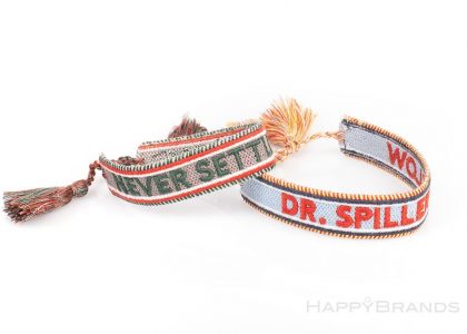Bracciale promozionale Ibiza intrecciato con logo ricamato o scritta come articolo promozionale