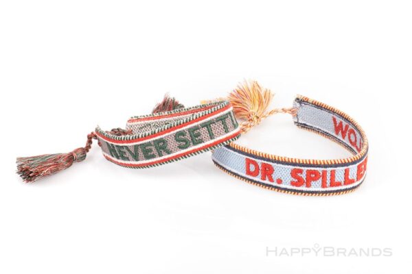 Werbemittel gewebtes Ibiza Armband mit Stickerei-Logo- oder Schriftzug als Promotionartikel