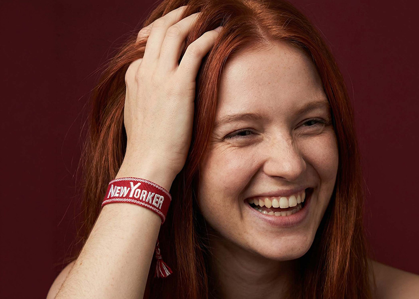 Gewebtes Armband mit Logo und Text als individuelles Giveaway für Promotion und Merchandise