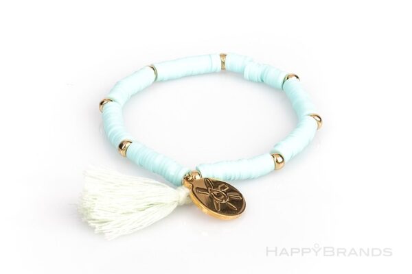 Eventartikel Heishi Polymer Armband mit Werbung