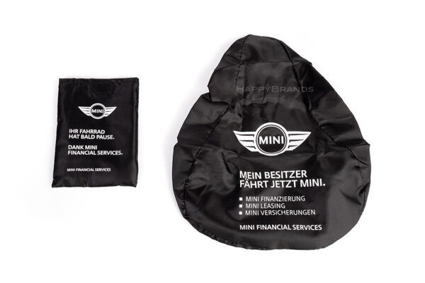 Firmengeschenk Fahrradsattel-Kappe mit Wunschmotiv bedrucken Sattelbezug