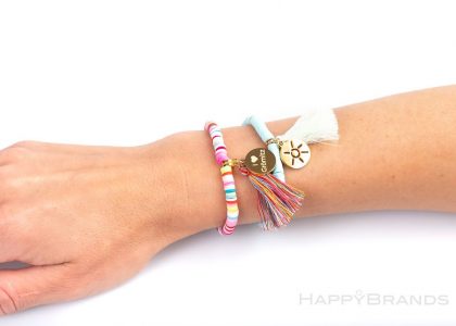 Firmengeschenk Heishi-Polymer Armbaender Mit Firmenbranding Werbemotiv