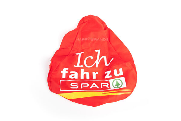 Give-Away Werbe-Sattelkappe mit Firmenlogo Anbieter Fahrradsattelschoner