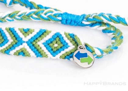 Giveaway Firmengeschenk Geknüpftes Freundschaftsband Mit Logo Charm-Anhänger Anbieter