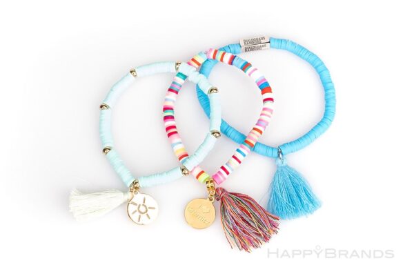 Werbemittel Heishi Armbaender mit Logo Charm Anhaenger Lieferant