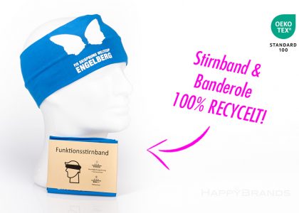 Eco-Werbegeschenk Recycling-Sportstirnband Funktionsmaterial Individuelle Sonderproduktion