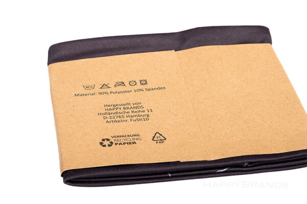 Kundengeschenk Ski-Stirnband aus recyceltem PET plastikfreie Verpackung