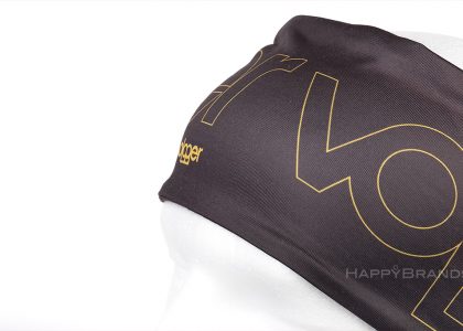 Merchandising RPET cross-country headbands made of functional material in your desired Pantone color