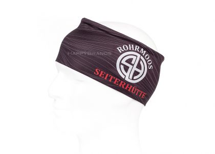 Sustainable promotional items RPET functional headbands with reflective advertising motif