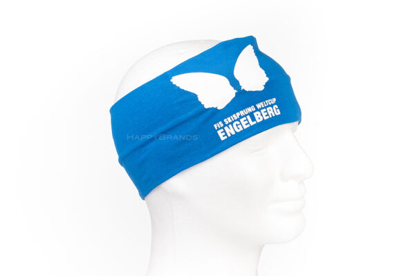 Nachhaltiger Werbeartikel Recycling-Jersey Stirnband aus Baumwolle mit Werbung bedrucken
