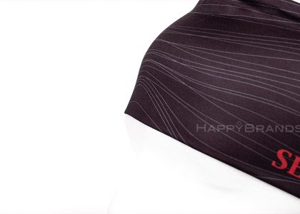 Sustainable corporate gift RPET sports headbands functional material with reflective lettering printed