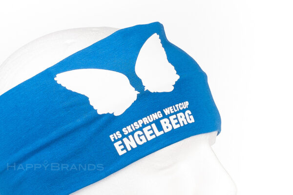 Nachhaltiges Giveaway Baumwoll-Stirnbaender aus recyceltem Material individuell herstellen lassen